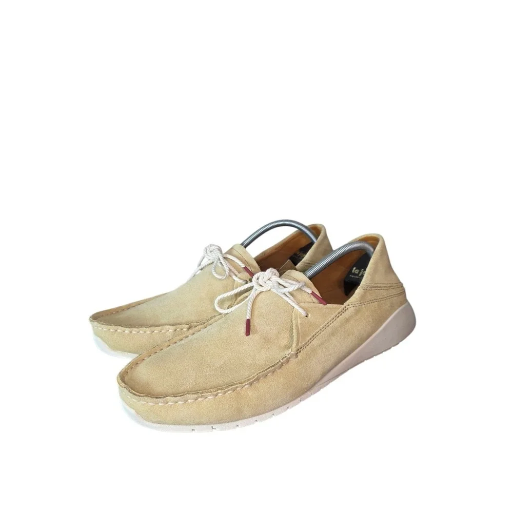 OluKai Ka'a Men's 10 Golden Sand Suede Driver Moccasin Comfort Loafers